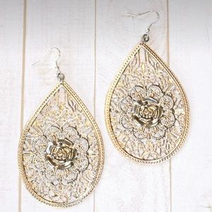 🦩Polazzo rose earrings drop 🦩